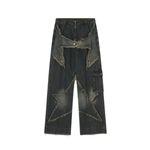 Enchanted Pentagram Cargo Pants: Y2K Grunge Aesthetic Summer Style