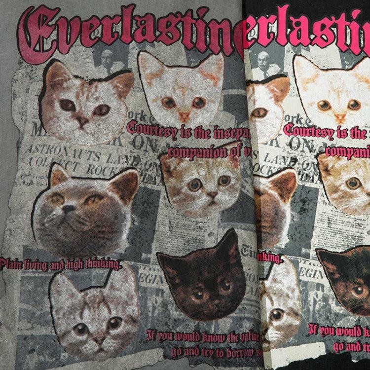 Everlasting Y2K Cats Tee: Trendy Grunge Aesthetic for Summer Outfits