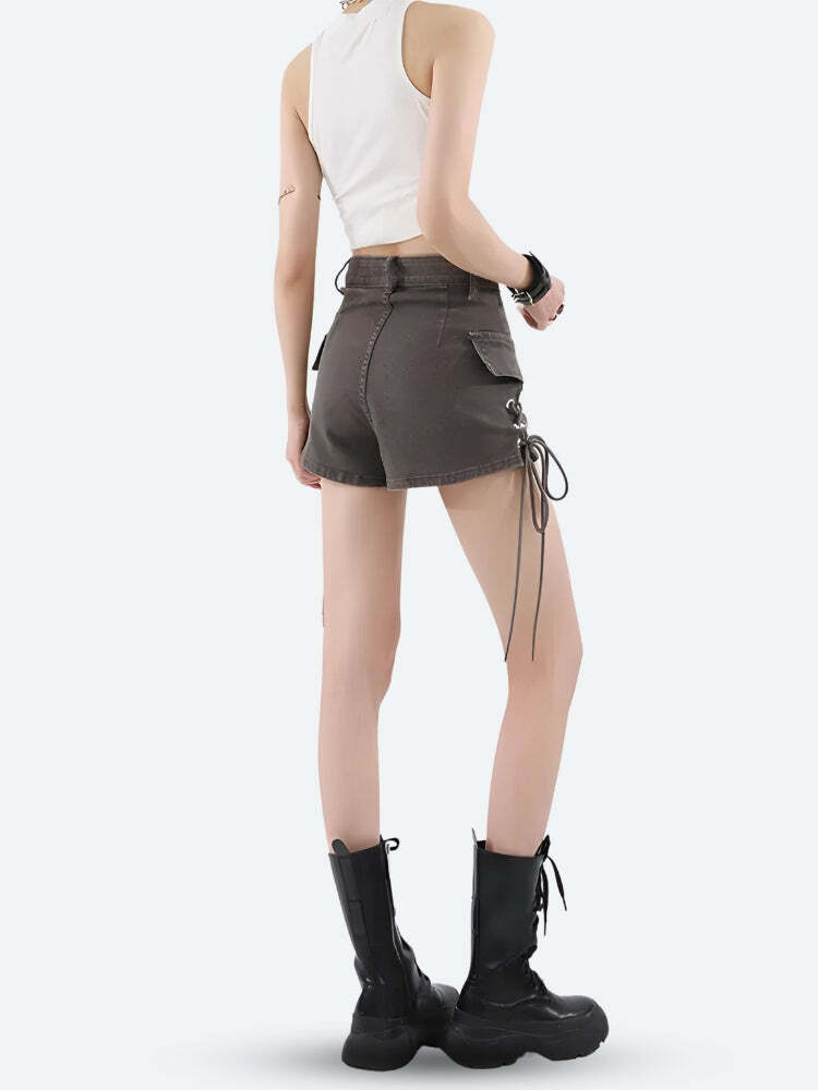 Fairy Grunge Cargo Shorts: Y2K Aesthetic Summer Outfit Essential