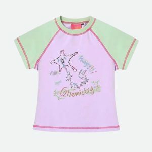 Fairycore Aesthetic Chemistry Tee - Y2K Fashion for Unique Style