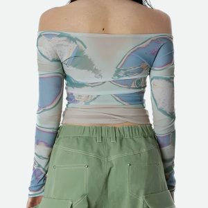 Fairycore Butterfly Mesh Top: Y2K Aesthetic Summer Fashion Essential