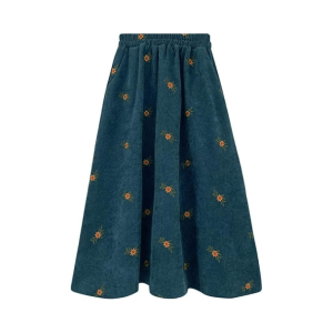 Floral Corduroy Skirt: Embrace Y2K Aesthetic & 90s Fashion Vibes