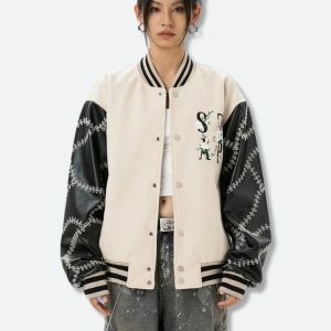 Floral Embroidered Y2K Bomber Jacket for Trendy Summer Outfits