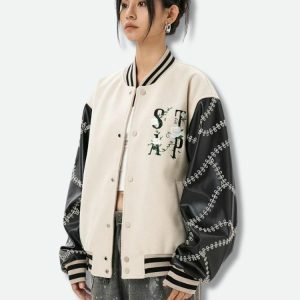 Floral Embroidered Y2K Bomber Jacket for Trendy Summer Outfits