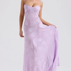 Floral Lace Up Maxi Dress - Y2K Summer Outfit for Effortless Style