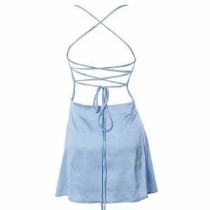 Forever Dreaming Backless Blue Summer Dress - Y2K Fashion Essential