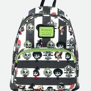 Goth Beetlejuice Backpack: Y2K Grunge Aesthetic for Trendy Outfits