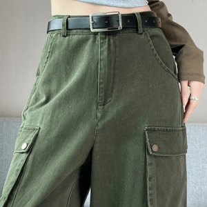 Grassy Green Cargo Pants: Y2K Fashion Essential for Trendy Outfits