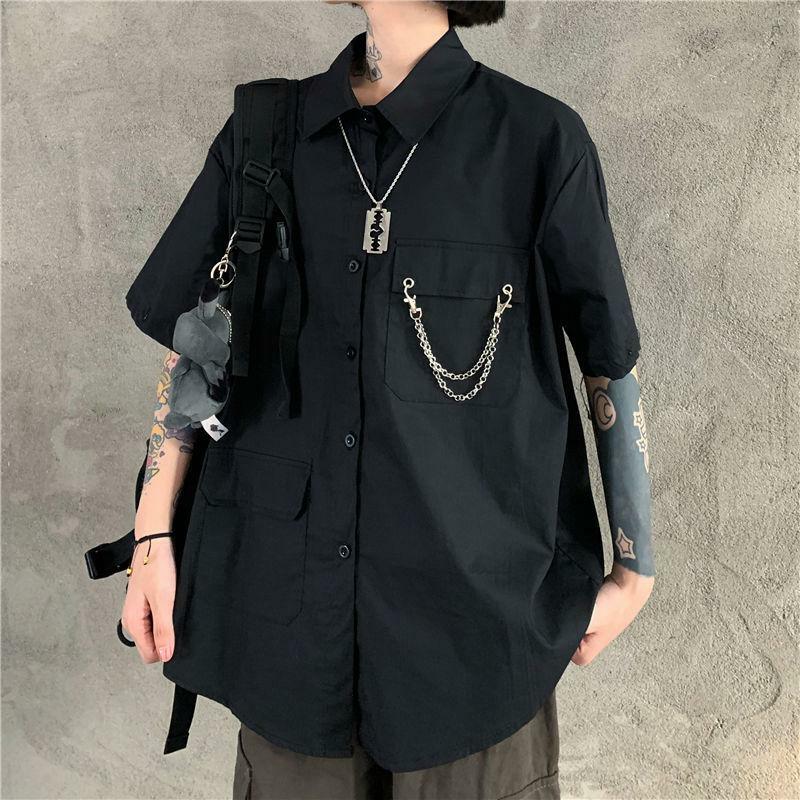 Grunge Detachable Sleeve Shirt: Y2K Fashion Essential for Unique Outfits