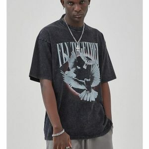 Grunge Fly Together Tee: Y2K Aesthetic for Effortless Summer Style