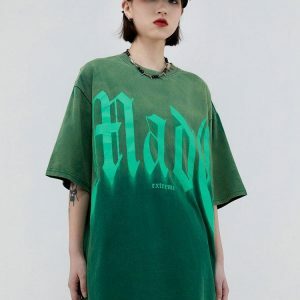 Grunge Made Extreme Tee: Y2K Fashion Essential for Bold Summer Outfits