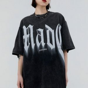 Grunge Made Extreme Tee: Y2K Fashion Essential for Bold Summer Outfits