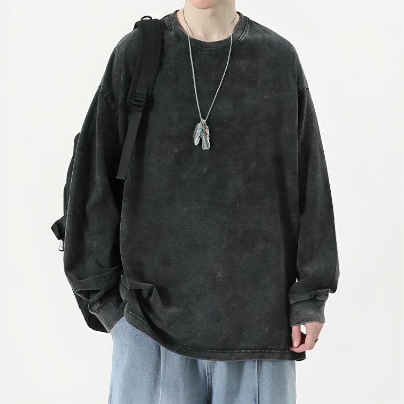 Grunge Oversized Distressed Tee - Y2K Fashion Essential for Cool Outfits