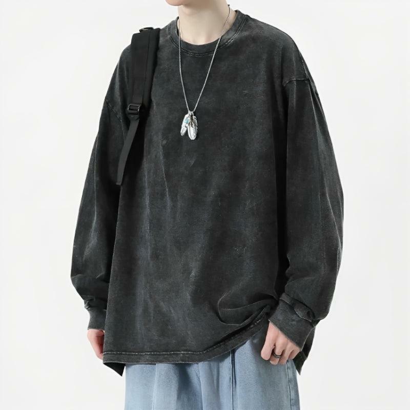 Grunge Oversized Distressed Tee - Y2K Fashion Essential for Cool Outfits