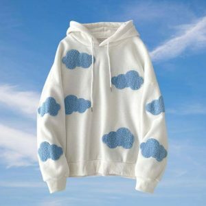 Head In The Clouds Y2K Hoodie - Trendy Grunge Aesthetic Fashion