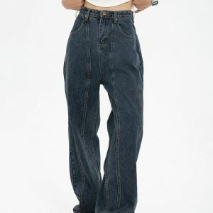 High-Waisted Wide Leg Jeans: Y2K Fashion Essential for Effortless Style