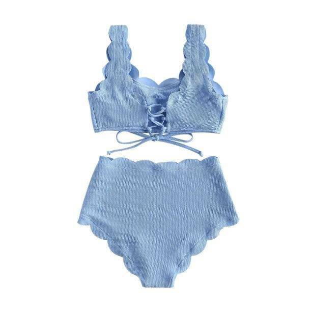 High-Waisted Y2K Vintage Bikini for Trendy Summer Vibes