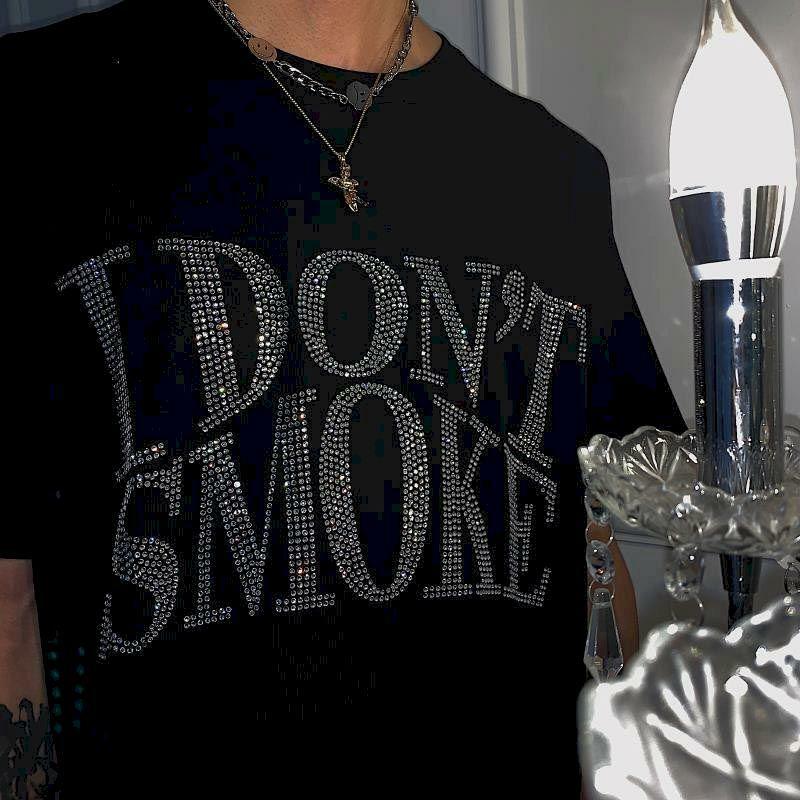 I Don't Smoke Tee - Y2K Aesthetic Graphic Tee for Trendy Outfits