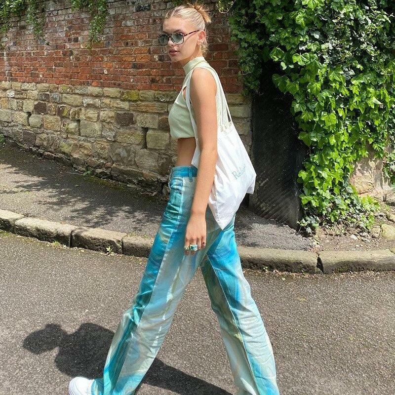 Indie Y2K Tie Dye Cargo Pants for Trendy Summer Outfits