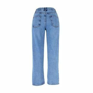 Irregular Front High Waist Baggy Jeans for Y2K and 90s Fashion Lovers