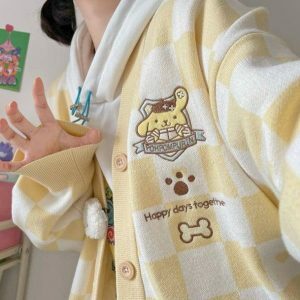 Kawaii Cinnamoroll Sweater: Y2K Aesthetic Cozy Fashion Essential