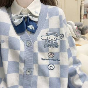 Kawaii Cinnamoroll Sweater: Y2K Aesthetic Cozy Fashion Essential