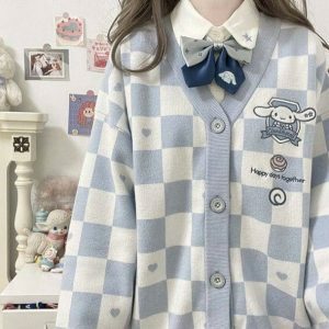 Kawaii Cinnamoroll Sweater: Y2K Aesthetic Cozy Fashion Essential