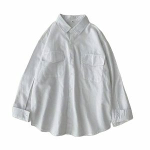 Light Academia Aesthetic Shirt - Y2K Fashion for Effortless Style