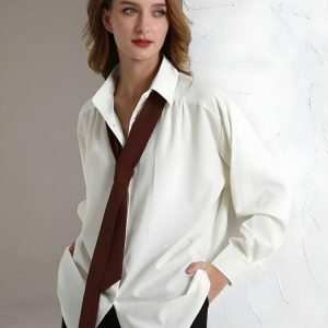 Light Academia Classic Shirt: Y2K Aesthetic for Effortless Style