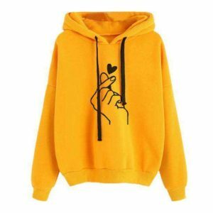 Love In Your Hand Y2K Hoodie: Trendy Grunge Aesthetic for Summer Vibes