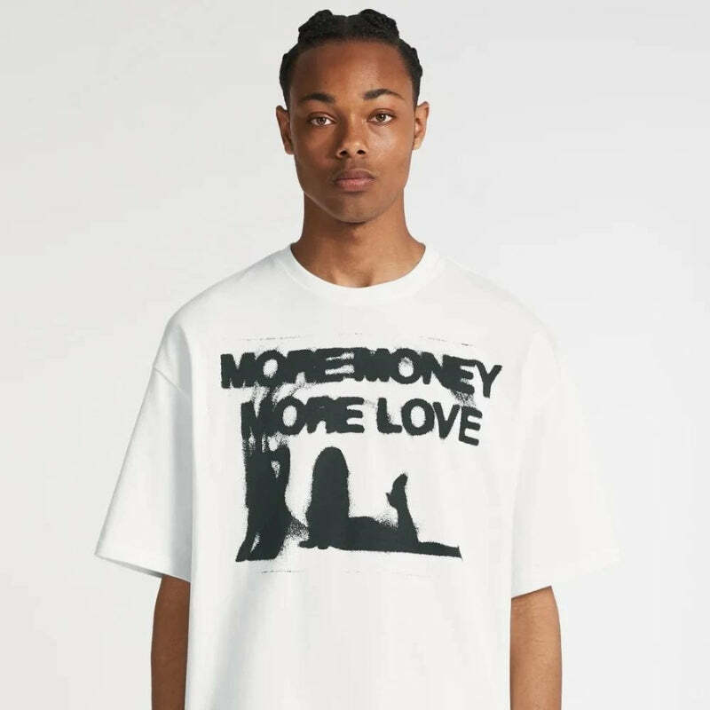 More Money More Love Y2K Tee: Trendy Grunge Aesthetic Top