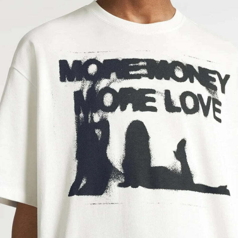 More Money More Love Y2K Tee: Trendy Grunge Aesthetic Top