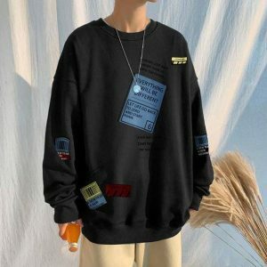 Never Look Back Y2K Sweatshirt - Trendy Grunge Aesthetic Top