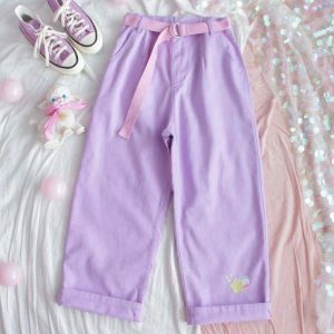 Pastel Lavender Cargo Pants: Y2K Fashion for Effortless Summer Style