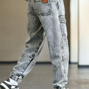 Plus Size Y2K Jogger Jeans: Trendy Grunge Style for Effortless Outfits