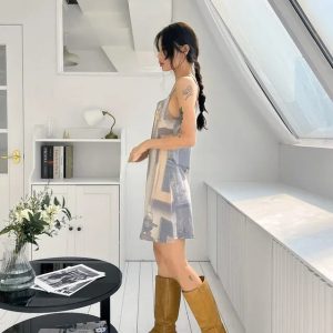 Renaissance Open Back Mini Dress - Y2K Summer Fashion Statement