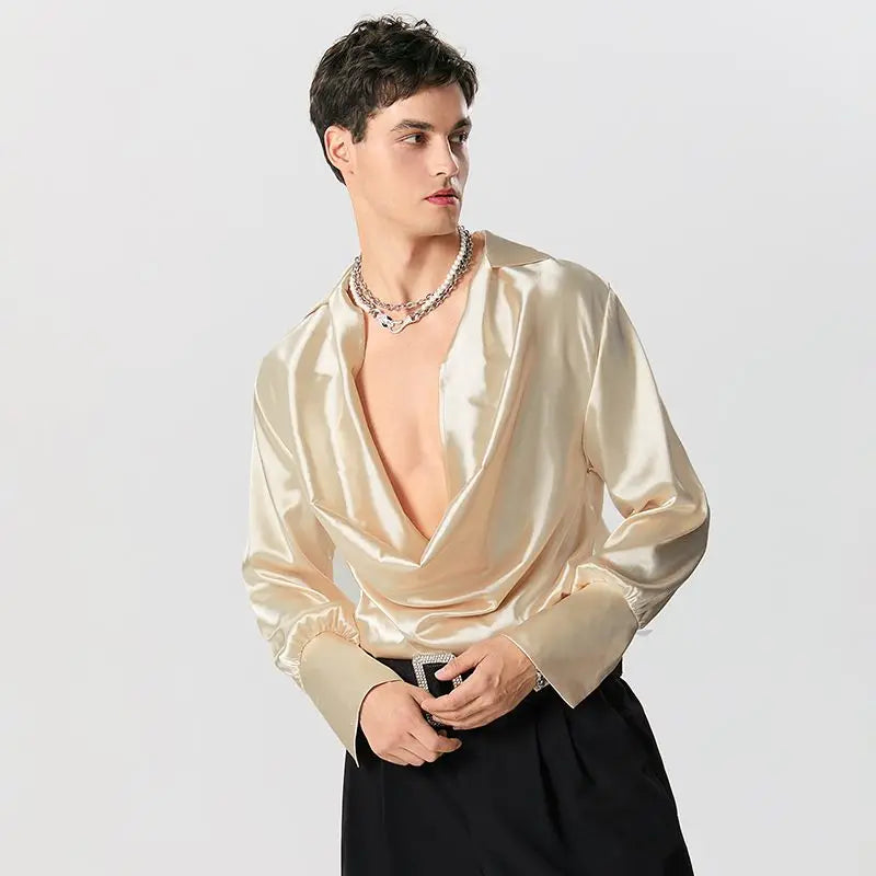 Satin Cowl Neck Top: Elevate Your Y2K Fashion with Chic Summer Style