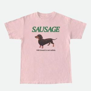 Sausage Dog Tee: Y2K Aesthetic Graphic Tee for Cute Summer Outfits