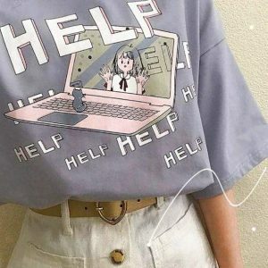 Searching for Help T-Shirt: Y2K Fashion Essential for Aesthetic Outfits