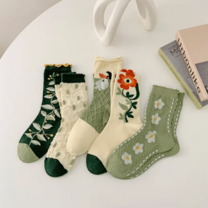 Set of 5 Fairycore Aesthetic Socks for Y2K and 90s Fashion Lovers