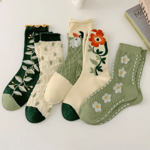 Set of 5 Fairycore Aesthetic Socks for Y2K and 90s Fashion Lovers