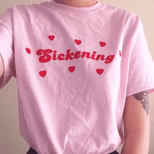 Sickening Aesthetic Y2K Tee for Trendy Summer Outfits and Grunge Style