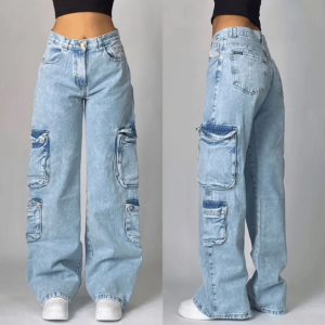 Sky Blue Y2K Fashion Baggy Jeans for Effortless Summer Outfits