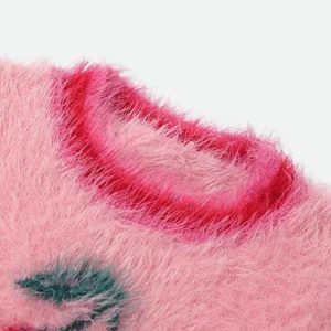 Soft Girl Cherry Fluffy Crop Top - Y2K Aesthetic Summer Essential