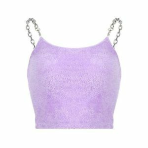 Soft Lavender Y2K Crop Top - Trendy Summer Aesthetic Top for Outfits