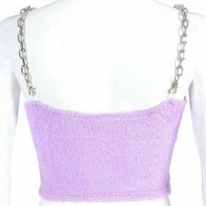 Soft Lavender Y2K Crop Top - Trendy Summer Aesthetic Top for Outfits