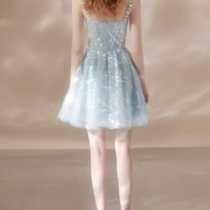 Sparkling Crystal Strap Sequin Mini Dress for Y2K Summer Vibes