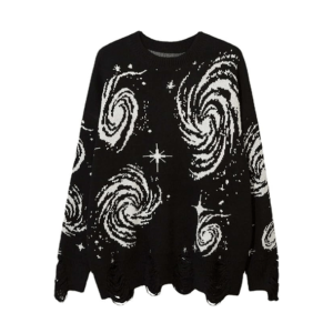 Starry Sky Y2K Sweater: Cozy Grunge Aesthetic for Effortless Style