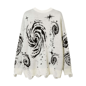 Starry Sky Y2K Sweater: Cozy Grunge Aesthetic for Effortless Style