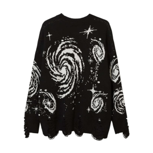 Starry Sky Y2K Sweater: Cozy Grunge Aesthetic for Effortless Style